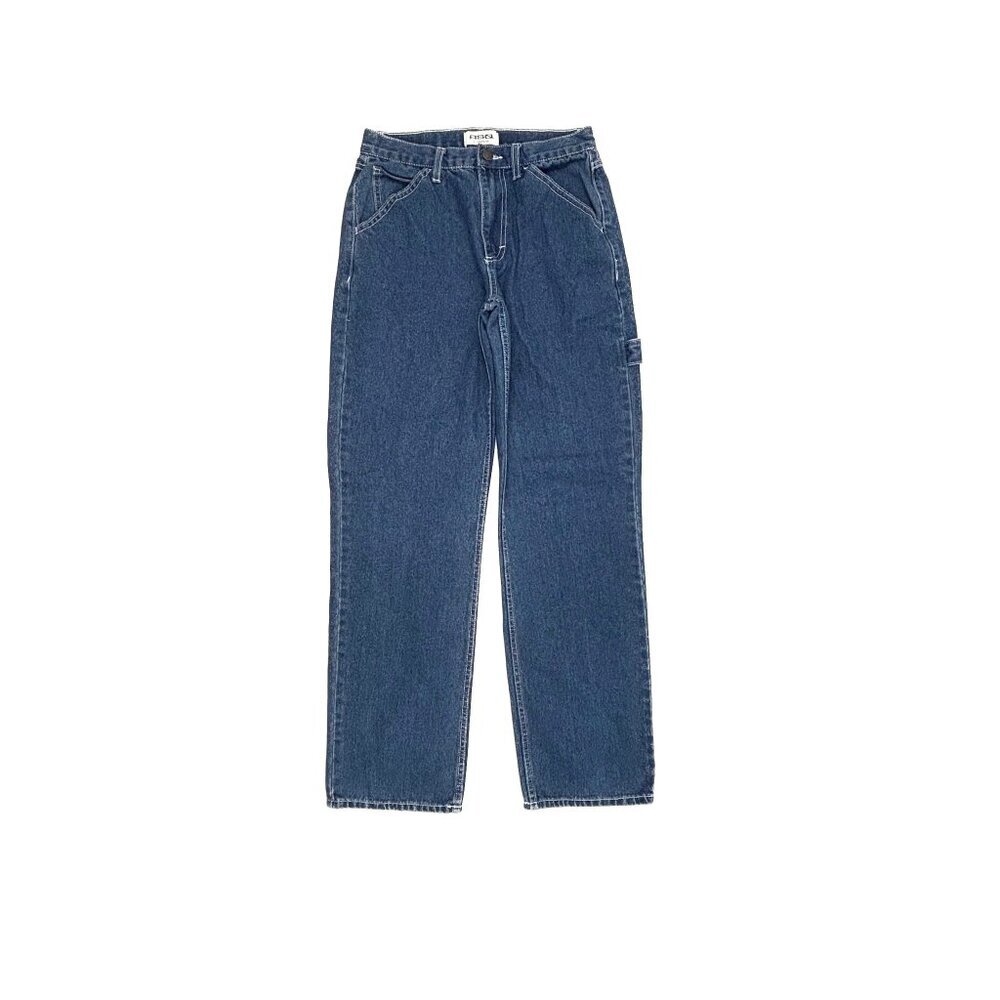 RSQ Carpenter Jeans Women 27 Blue Dark Wash Straight‎ Leg Denim Utility